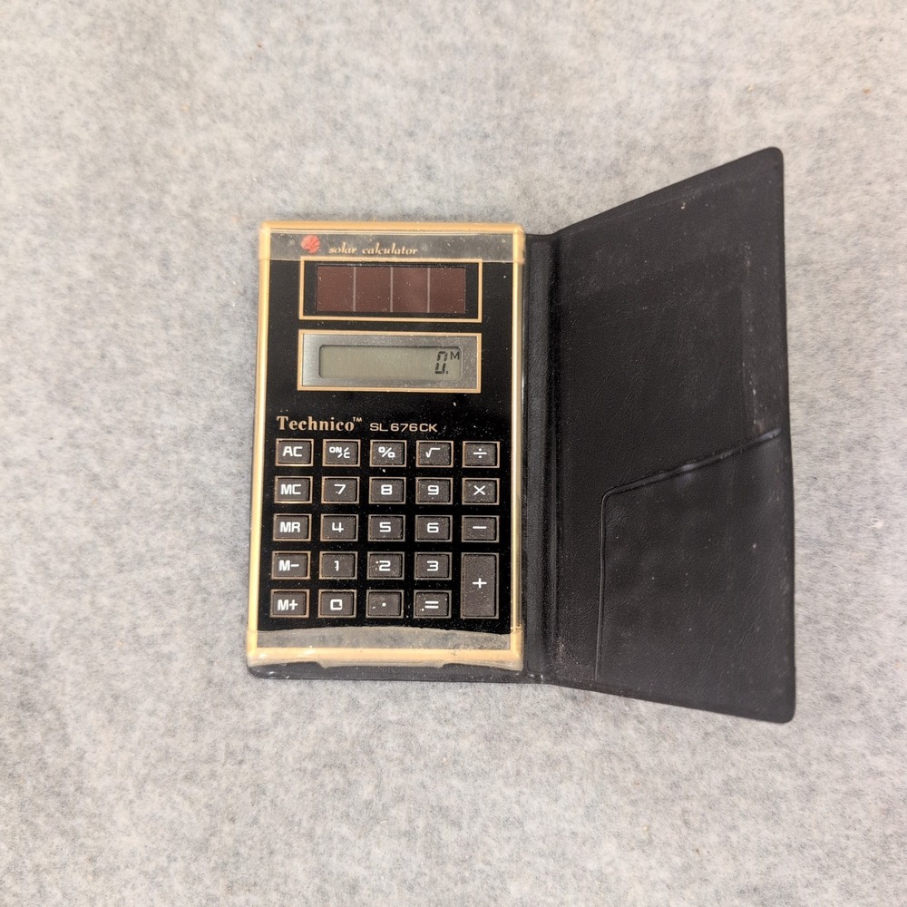 Technico SL676CK Solar Calculator Pocket Size with Case Instruction Manual - Picture 2 of 4